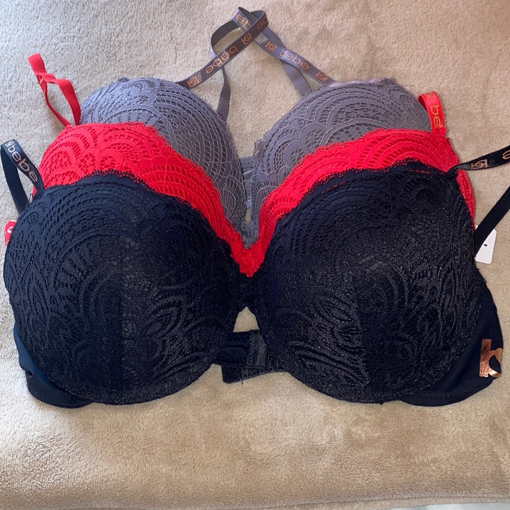 *+* Brand New! *bebe* 3 Piece Bra Lace Set *+*